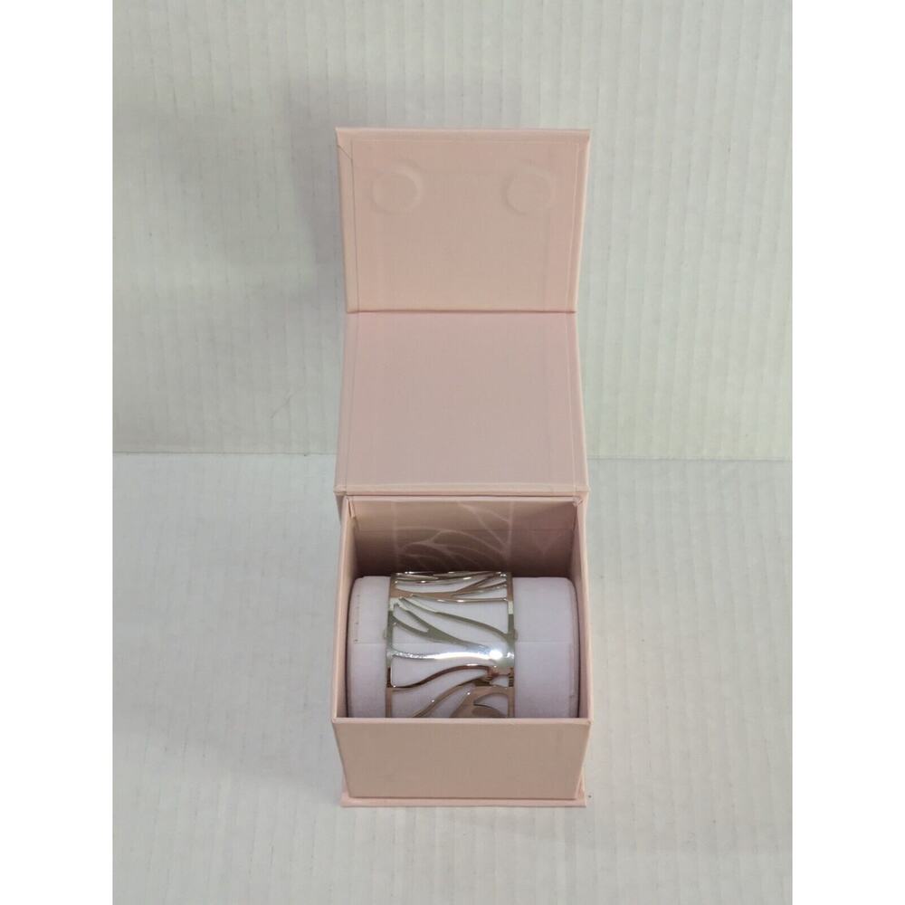 Les Georgette Silver Cuff Bracelet Giraffe Silver Finish‎ Bangle NEW WITH BOX